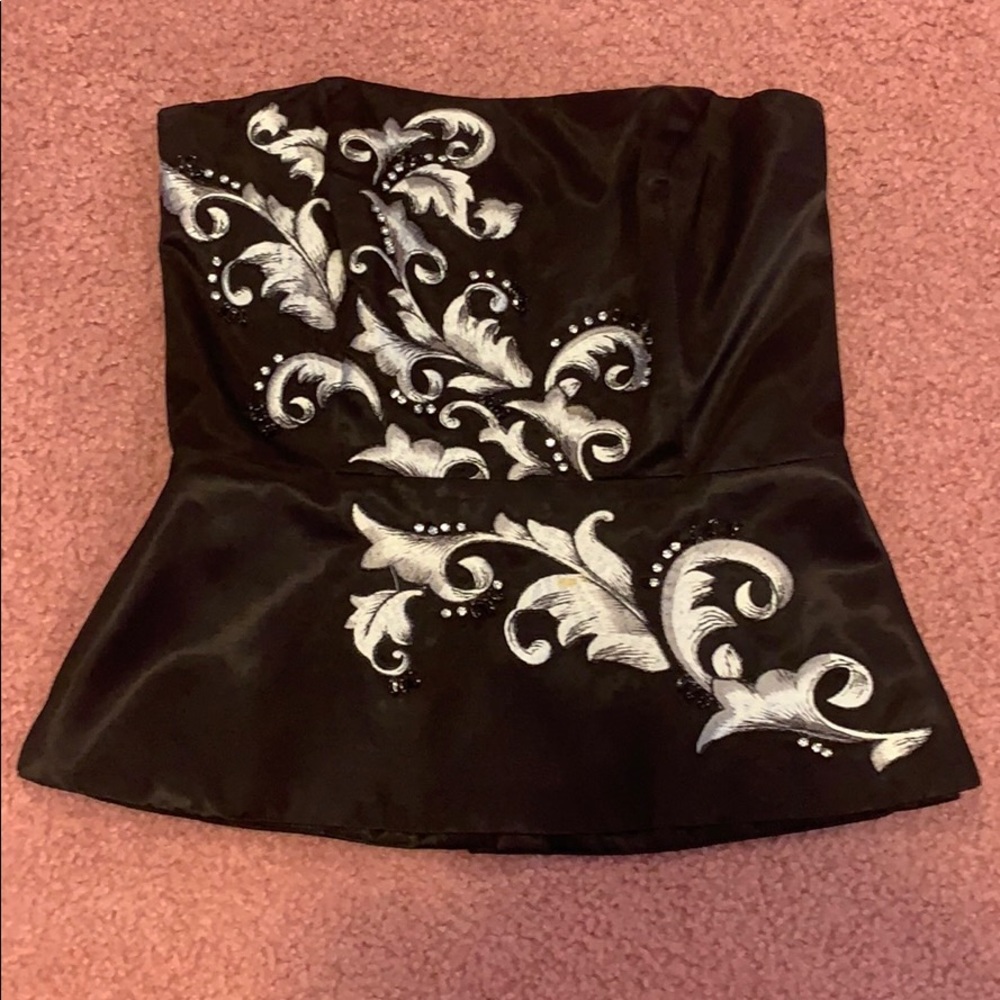 White House black market detail bustier top